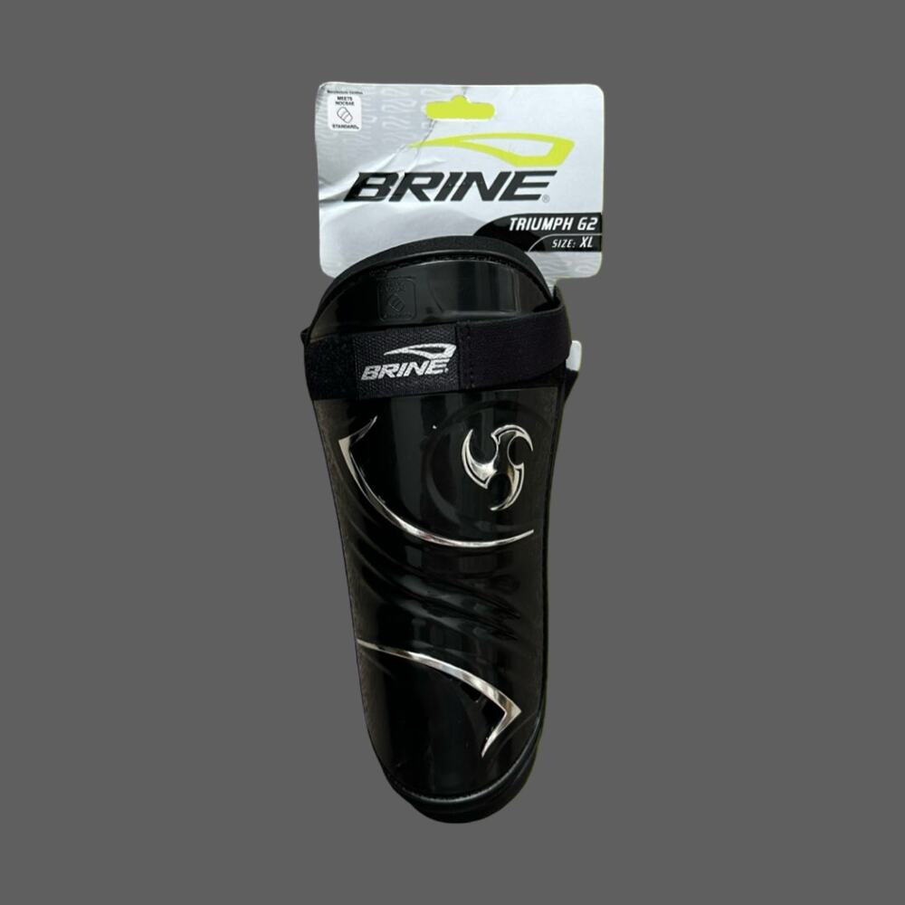Brine Triumph G2 Shin Guard Soccer Size XL NWT Black Adult